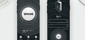 Mobile App UI Design - Voxm Radio